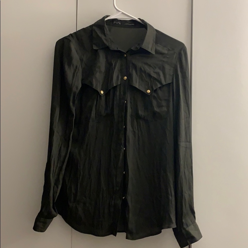 Zara Basic Button Down Blouse